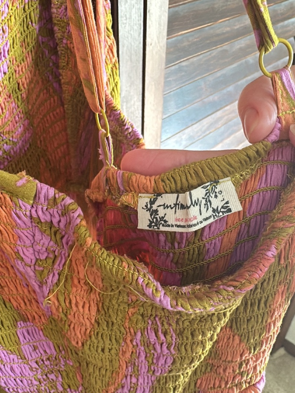 Free People Pink and Olive Green Floral Maxi Dress - Picture 3 of 3
